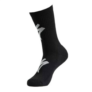 MEDIAS SPECIALIZED TECHNO MTB TALL LOGO SOCK BLACK/WHITE