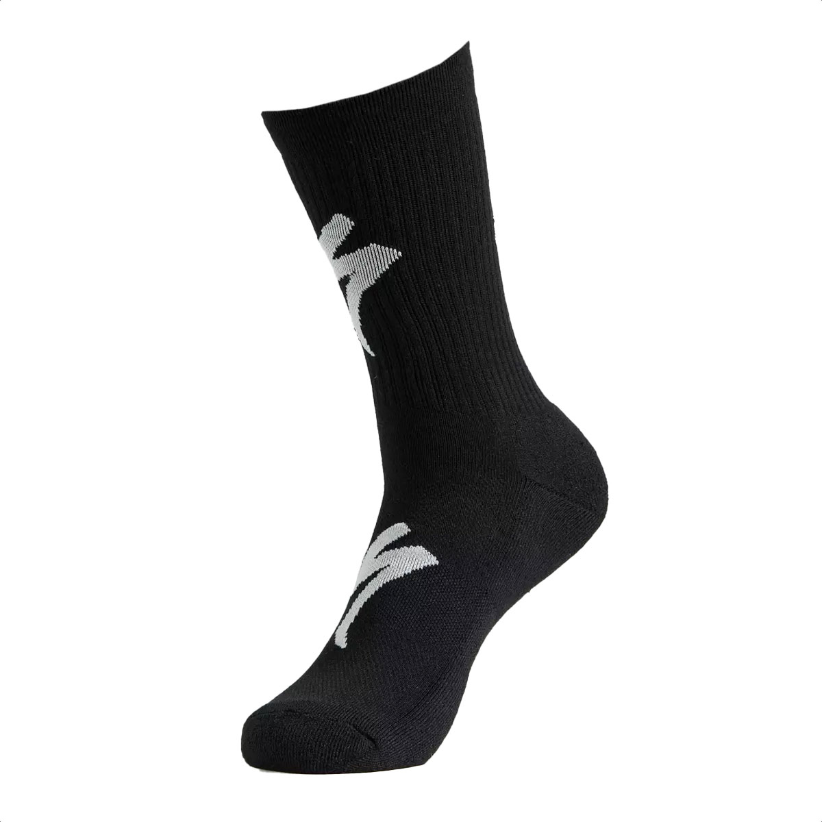 MEDIAS SPECIALIZED TECHNO MTB TALL LOGO SOCK BLACK/WHITE