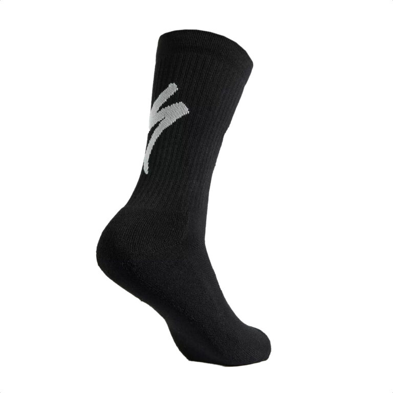 MEDIAS SPECIALIZED TECHNO MTB TALL LOGO SOCK BLACK/WHITE - Imagen 3