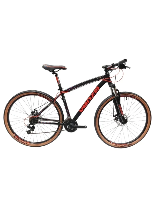 BICICLETA VENZO LOKI 2.1 21v R29'' NEGRO/CELESTE/ROJO