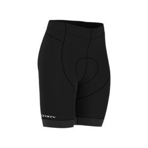 Calza Dama Corta Ciclismo Praga Negro Liso