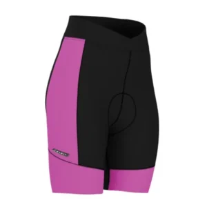 CALZA DAMA CORTA SUPRA-ESTAMPADOS TALLE L NEGRO C/ FUCSIA