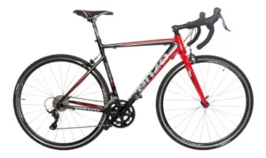 BICICLETA VENZO PHOENIX RUTA SENSAT 2x8v TALLE 48"x50" NEGRO/ROJO