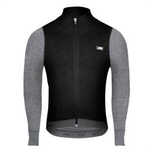 CAMPERA CICLISMO MAGENTA NEGRA MELANGE