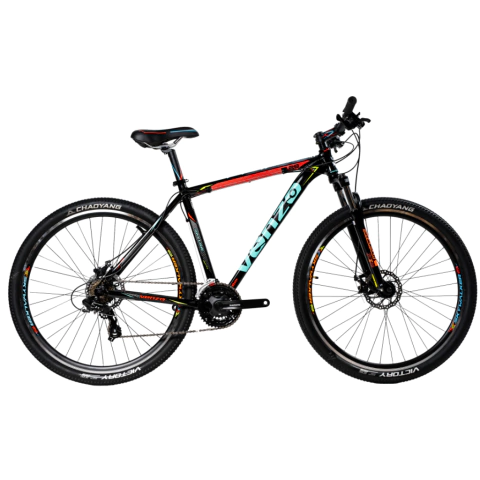 BICICLETA VENZO SKYLINE EVO 21V NEGRO/TEAL/ROJO TALLE L