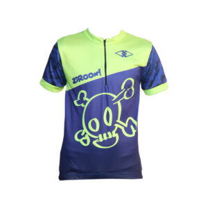 NIÑO REMERA CORTA FUN-ESTAMPADOS CALAVERA VERDE/AZUL TALLE M