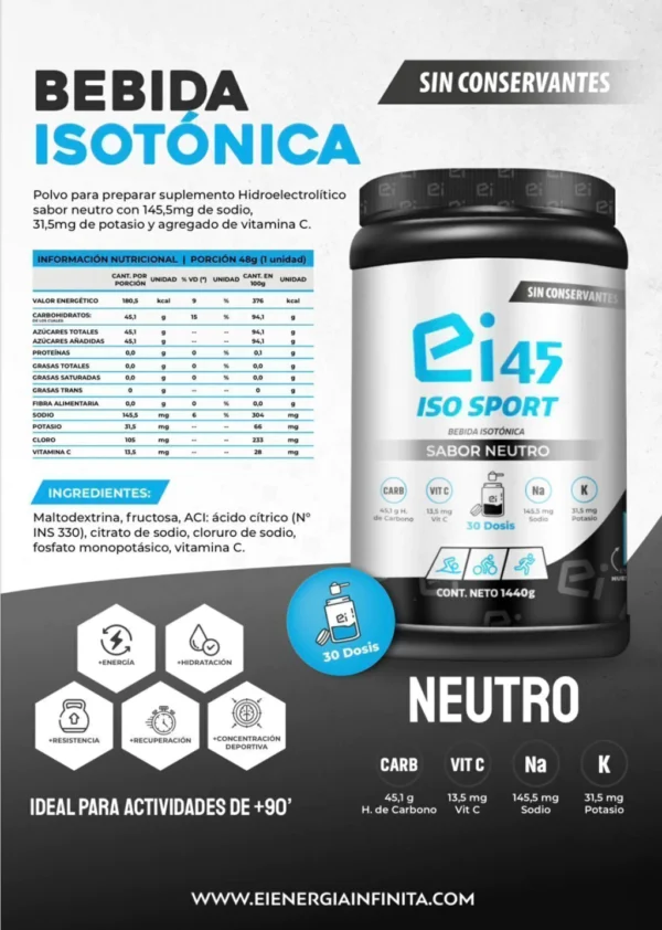 TARRO ISO EI45 NEUTRO X 1440GR