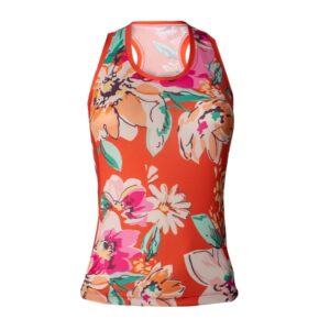 DAMA MUSCULOSA MALAGA-ESTAMPADOS FLOWERS NARANJA