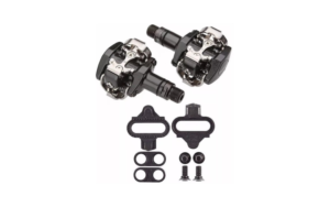 PEDAL, SHIMANO PD-M505-L, PEDAL SPD, SIN REFLECTOR, CON TRABAS(SM-SH51), NEGRO, PACK IND.