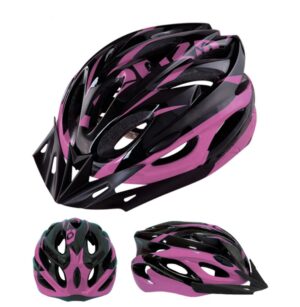 CASCO VENZO VUELTA 011 NEGRO+ROSA C/VISERA + REG IN-MO