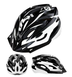 CASCO VENZO VUELTA 011 NEGRO+BLANCO C/VISERA + REG IN-